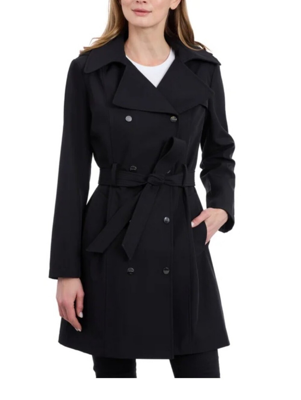 Calvin Klein Women's Hooded Trench Coat New